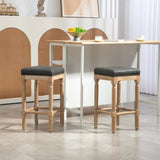 ZUN Tufted 26INCH stools Wooden counter stools set of 2 W1762P188745