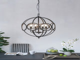 4 - Light Metal Chandelier, Hanging Light Fixture with Adjustable Chain for Kitchen Dining Room W2078138925