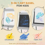 Easel for Kids, Art Easel w/ Paper Roll, Double Sided Whiteboard Gray 68283383
