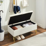 Upholstered storage rectangular bench for Entryway Bench,Bedroom end of Bed bench foot of the W2082P176730