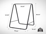 Outdoor Hammock Chair Stand Only, Swing Stand with 2 Hooks, Max Load 600lbs, Fits Most Hanging 12336522