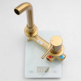 Wall Mount Faucet for Bathroom Sink or Bathtub, Single Handle 2 Holes Brass Rough-in Valve Included, 93436617