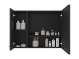 Harbor Medicine Double Door Cabinet,Four Interior Shelves, Black Wengue B097P474280
