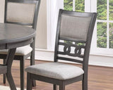 Dining Room Furniture Grey Finish Set of 2 Side Cushion Seats Unique Back Kitchen Breakfast HS00F1812-ID-AHD
