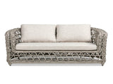 Everly 63.5" Woven Frame Barrel Deep Seating Patio Loveseat Sofa, Oat Beige Axroma Olefin B2719P245983
