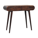 Artisan Furniture Solid Wood Light Walnut Curved Edge Console Table B182P280815