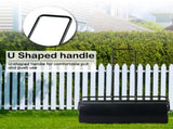 36in Cylindrical Iron Lawn Roller Black 48627172