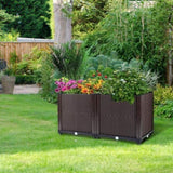 Raised Garden Bed Planter for Outdoor Plants Plastic Planters Box Elevated Garden Boxes Plant Pots 09165596