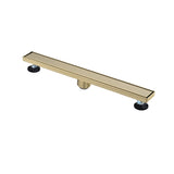 24 Inches Linear Shower Drain, Included Hair Strainer and Leveling Feet W2287P151470