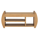 ZUN TREXM Retro Multifunctional Storage Bench with Cushion and Curved Side Panel for Entrance and Living N715P194061D