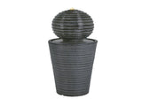 31.5"H Tall Striped Concrete Column Fountain-LED Light,Shadow Ambiance Maker for Modern Outdoor N765P324550G