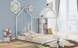 ZUN Full Size House Bed Wood Bed, White 88223131