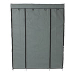 ZUN 5-Layer 12-Compartment Non-woven Fabric Wardrobe Portable Closet Gray 24212227