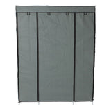 ZUN 5-Layer 12-Compartment Non-woven Fabric Wardrobe Portable Closet Gray 24212227