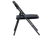 6pcs Elegant Foldable Iron & PVC Chairs for Convention & Exhibition Black 76060515