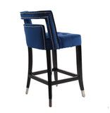 ZUN Suede Velvet Barstool with nailheads Living Room Chair 2 pcs Set - 26 inch Seater height W57054074