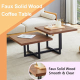 Perfectly Integrating Modern and Scandinavian Styles-Dark Walnut Double-Deck Coffee Table, W3226P279012