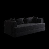 78.7-Inch Convertible Sleeper Sofa Bed with Cylindrical Pillow, Chenille Folding Mattress Couch with W834P337413