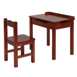 Flip Top Kids Table and Chair Set, Wood Activity Table Set with Storage Space for Arts Crafts, Dark 97595278