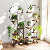 2PCS metal plant rack with 6 metal hooks 43234307