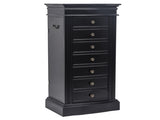 Jewelry Armoire with Mirror, 7 Drawers & 24 Necklace Hooks, 2 Side Swing Doors 65917753