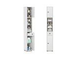 Slim Tall Bathroom Storage Cabinet 8" x 8" x 71" Narrow Floor Organizer with Adjustable Shelves 95366906