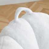 Giant Bean Bag Chair withFootstool, Oversized Bean Bag for Adults and Kids, Faux Fur Shell-Shaped 57728667