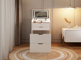 Dressing Table and Stool, 3-in-1 Multifunctional Dressing Table Set, Featuring Three-color Lighting W5252P447369