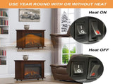 23 inch electric fireplace insert heater with log set & realistic flame, overheating protection W1769P255456