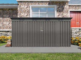 4 x 9 FT Outdoor Storage Shed, Metal Garden Shed Tool House with Sloping Roof,6 vents and 2 Swing W3213P317947