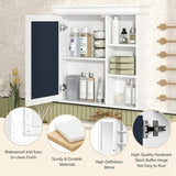 30'' x 28'' Bathroom Medicine Cabinet with Mirror, Wall Mounted Mirror Cabinet with Storage N710P209425K