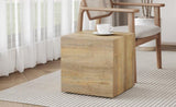 ZUN Elevate your living space with this square modern MDF coffee table that showcases smooth, light wood W1151P187996