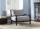 Grey and Black Removable Back Accent Chair B062P145653