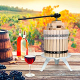 3.17 Gallon Fruit Wine Press, Solid Wood Basket Wine Making Press with 6 Blocks, 12 Liter Cider 96596978