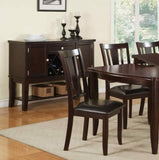 Simple Contemporary Set of 2 Side Chairs Brown Finish Dining Seating Cushion Chair Unique Design B01157357