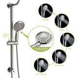 Shower Set - 10inch Overhead Shower and Hand Shower, Round Shower Set, Dual Shower Heads, Chrome W124357627