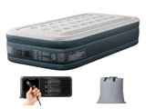 Twin Air Mattress with Built-in Pump, 18in Raised Comfort Blow up Mattress, Double Chamber Airbed, 64474579