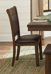 ZUN Classic Light Rustic Brown Finish Wooden Side Chairs 2pc Set Upholstered Seat Back Casual Dining B01156049