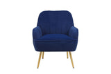 Modern Mid Century Chair velvet Sherpa Armchair for Living Room Bedroom Office Easy Assemble W136165560