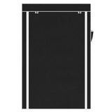 ZUN 64" Portable Closet Storage Organizer Wardrobe Clothes Rack with Shelves Black 72214687