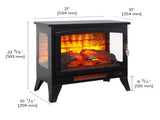 21 inchThree-sided Freestanding Electric Fireplace Stove heater with 3D Flame effect with remote 84633594