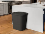 13.3 Gallon Trash Can, Plastic Touch Top Kitchen Trash Can, Black 32120304