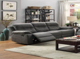 Contemporary Motion Sofa 1pc Couch Metal Reclining Plush Cushion Living Room Furniture Slate Blue B011P205569
