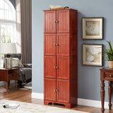72.4" Tall Storage Cabinet Tall Storage Cabinet with 8 Doors and 4 Shelves ,Bookshelf Living Room, W1758P211011