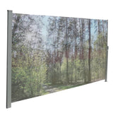 71"x138" Retractable Side Awning Screen, Semi-transparent with UV printing,UPF50,Ideal for blocking W2205P305891