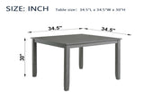 Wooden Dining Square Table, Kitchen Table for Small Space, 4 Person Dining Table, Gray
ONLY THE W1998126373
