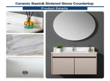31 Inch Marble Vanity Top, Bathroom Vanity Top with Undermount Rectangular Middle Sink and 4" Height 43865004