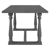 6-Piece Table and Chair Set with Special-shaped Legs and Foam-covered Seat Backs&Cushions for 45811893