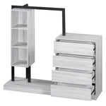 ZUN Wardrobe with 4 Drawers and 3 Shelves,White N820P196888K