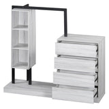 ZUN Wardrobe with 4 Drawers and 3 Shelves,White N820P196888K